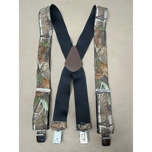 CARHARTT x REALTREE  Suspenders Adjustable Camouflage Print Silver Hardware